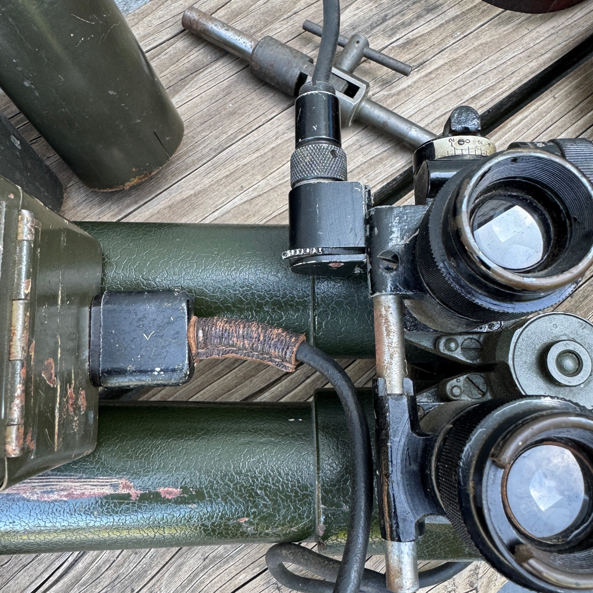 Original wooden insert for accessories inside WWII German S.F.14 Z.Gi. transport chest