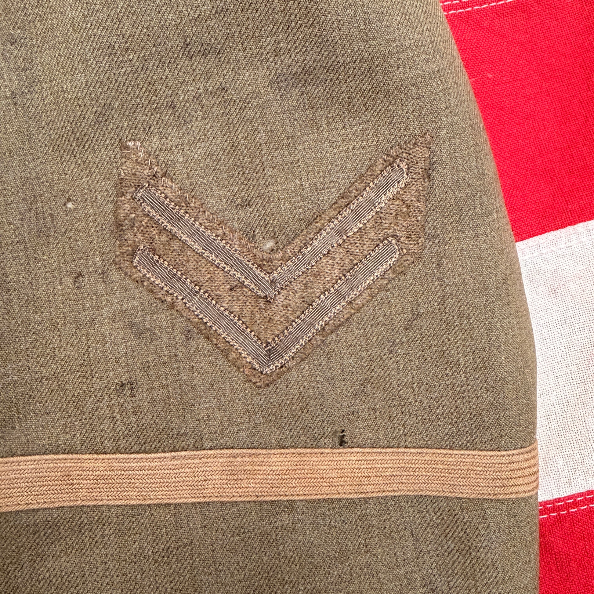 WW2 original artifact – WWI U.S. Army Ordnance Officer Tunic – 1st Lt., 4 Campaign Stars, Overseas – interior page