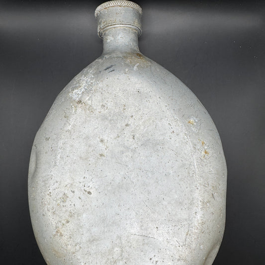 WW2 original artifact – German canteen 1939 with matching cap – AxisArtifacts