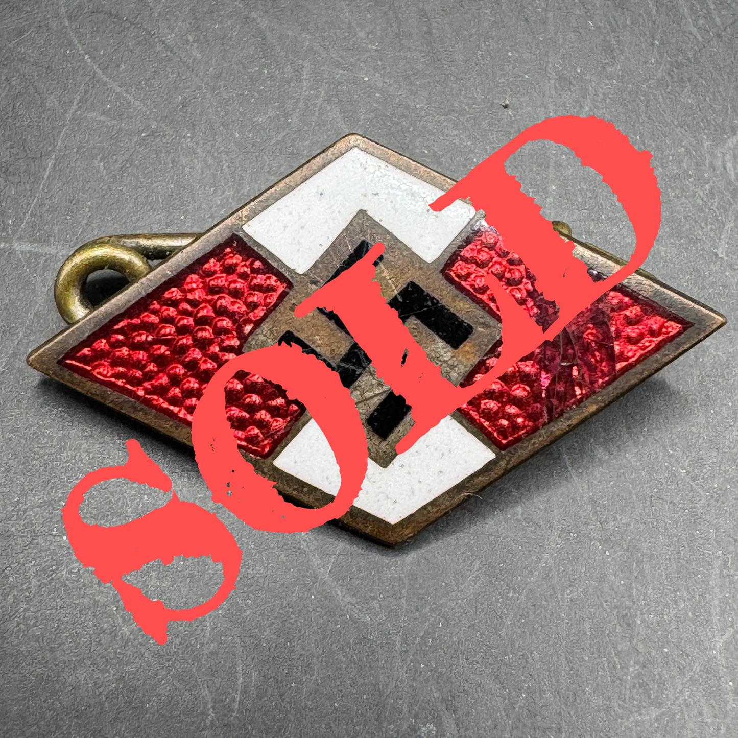 WW2 original artifact – Hitler Jugend cap badge M1/31 – AxisArtifacts