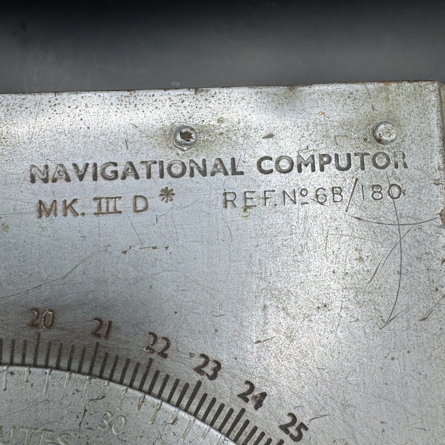 WW2 original artifact – British WW2 RAF Navigation Computor MK III D – interior detail