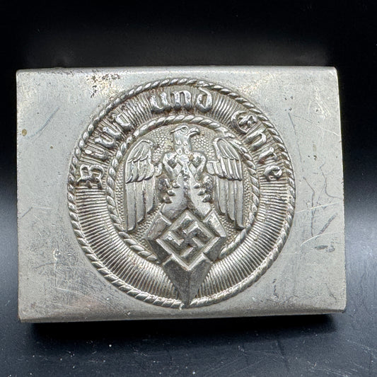 WW2 original artifact – Hitler Jugend buckle KH M 4/49 Steinhauer & Luck – AxisArtifacts