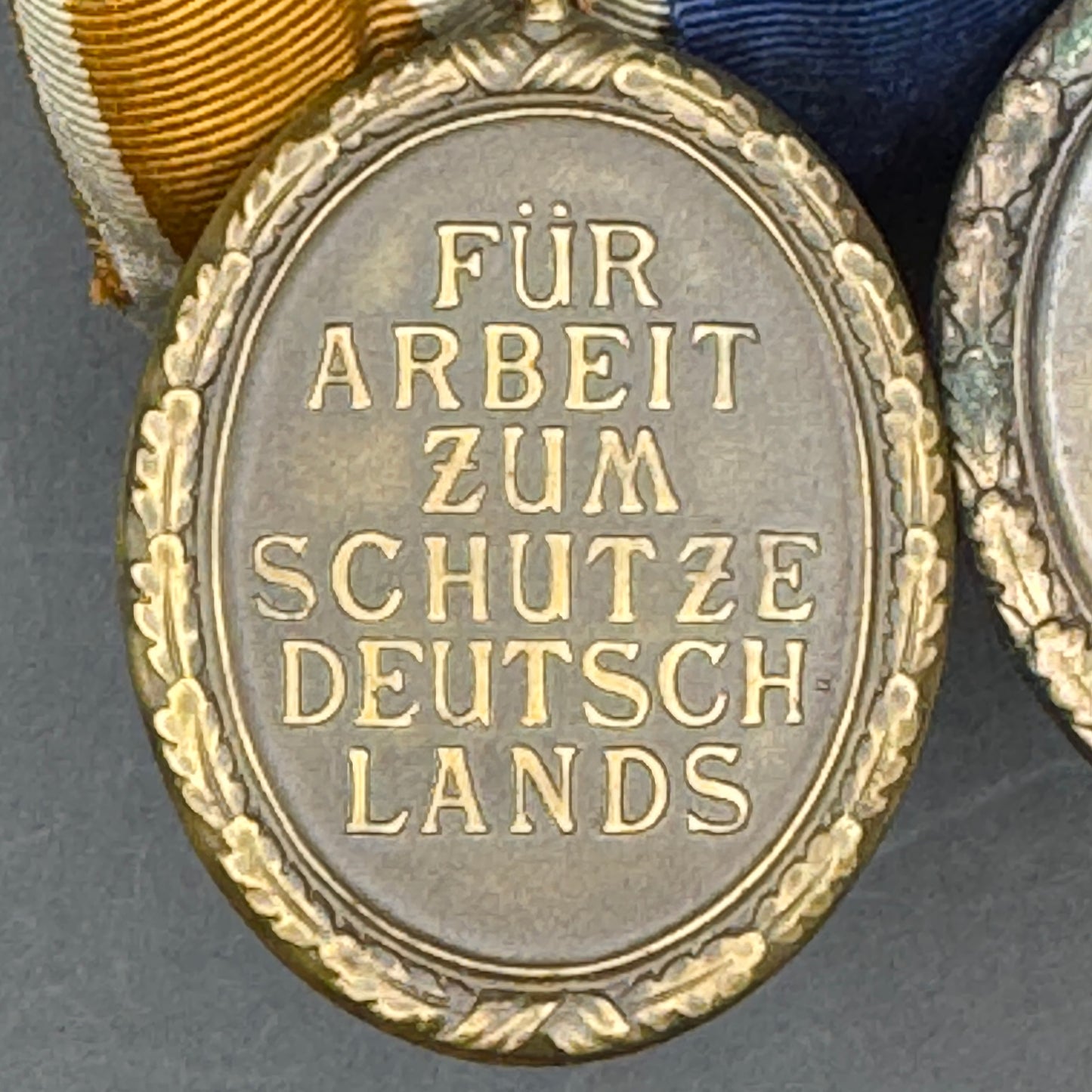 WW2 original artifact – 3-er Spange KVK2, RAD, Westwall with box – interior page