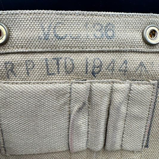 WW2 original artifact – British WWII Officer Map Case: WW2 Dated 1944 – interior detail