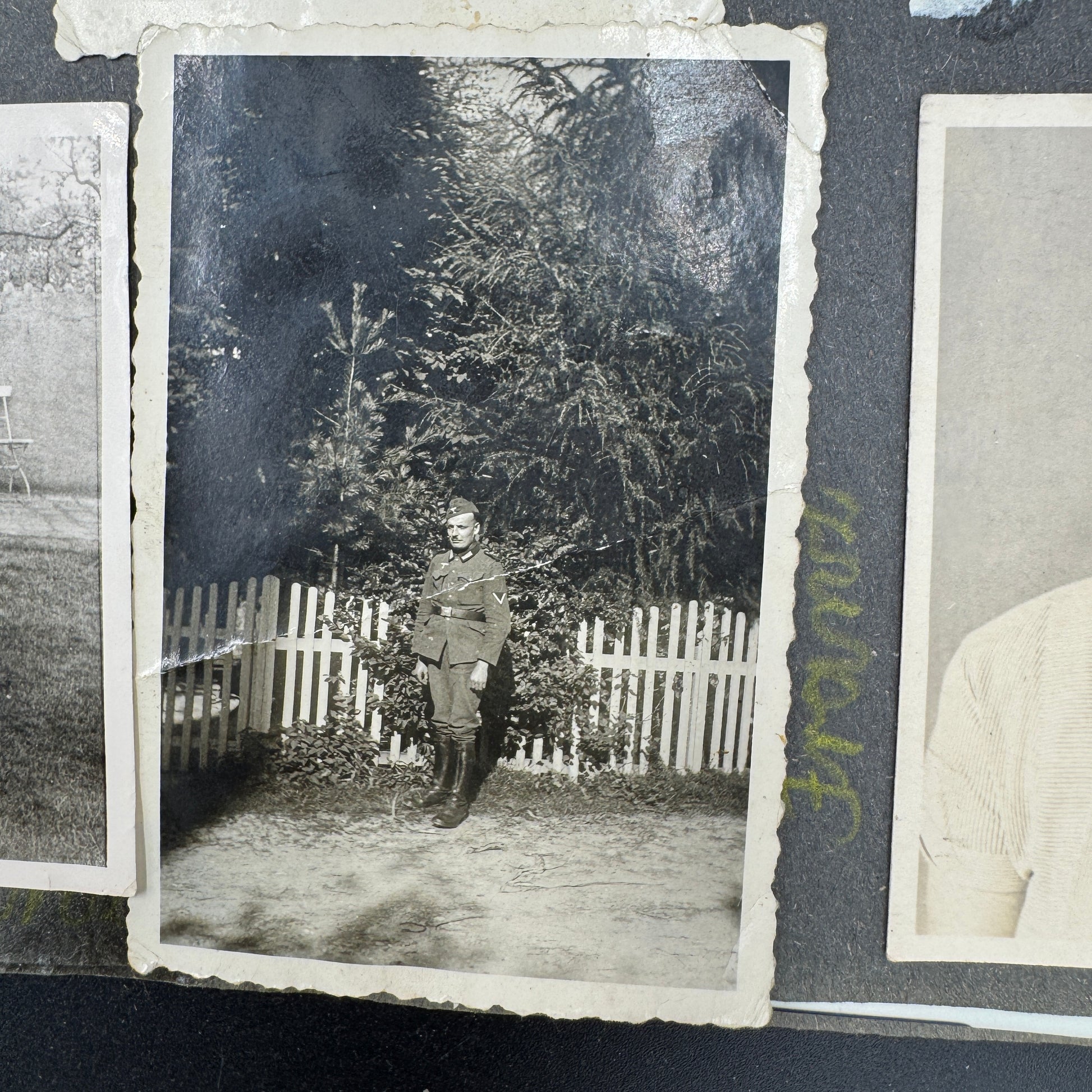 WW2 original artifact – Original WWII German Family Photo Album – Numerous Military Photos – interior page