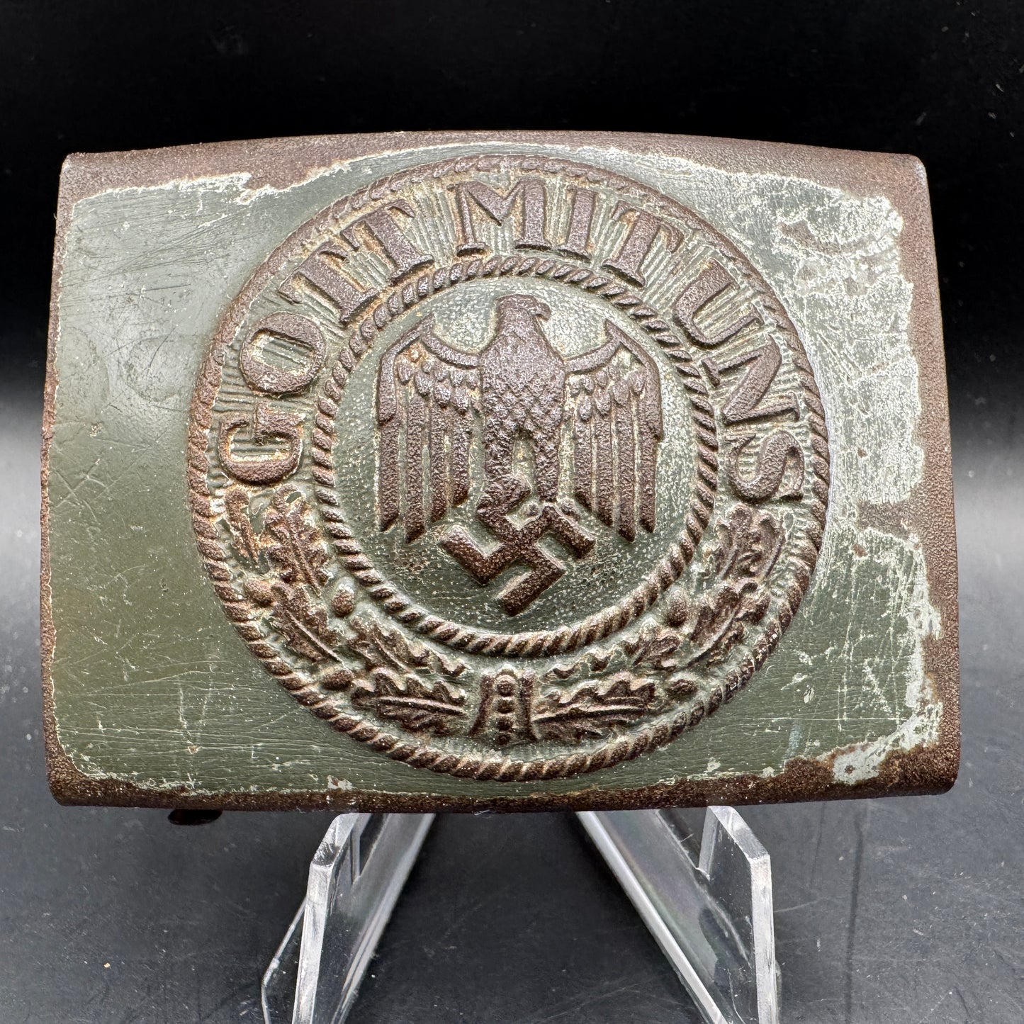 WW2 original artifact – Wehrmacht buckle Gustav Brehmer – AxisArtifacts