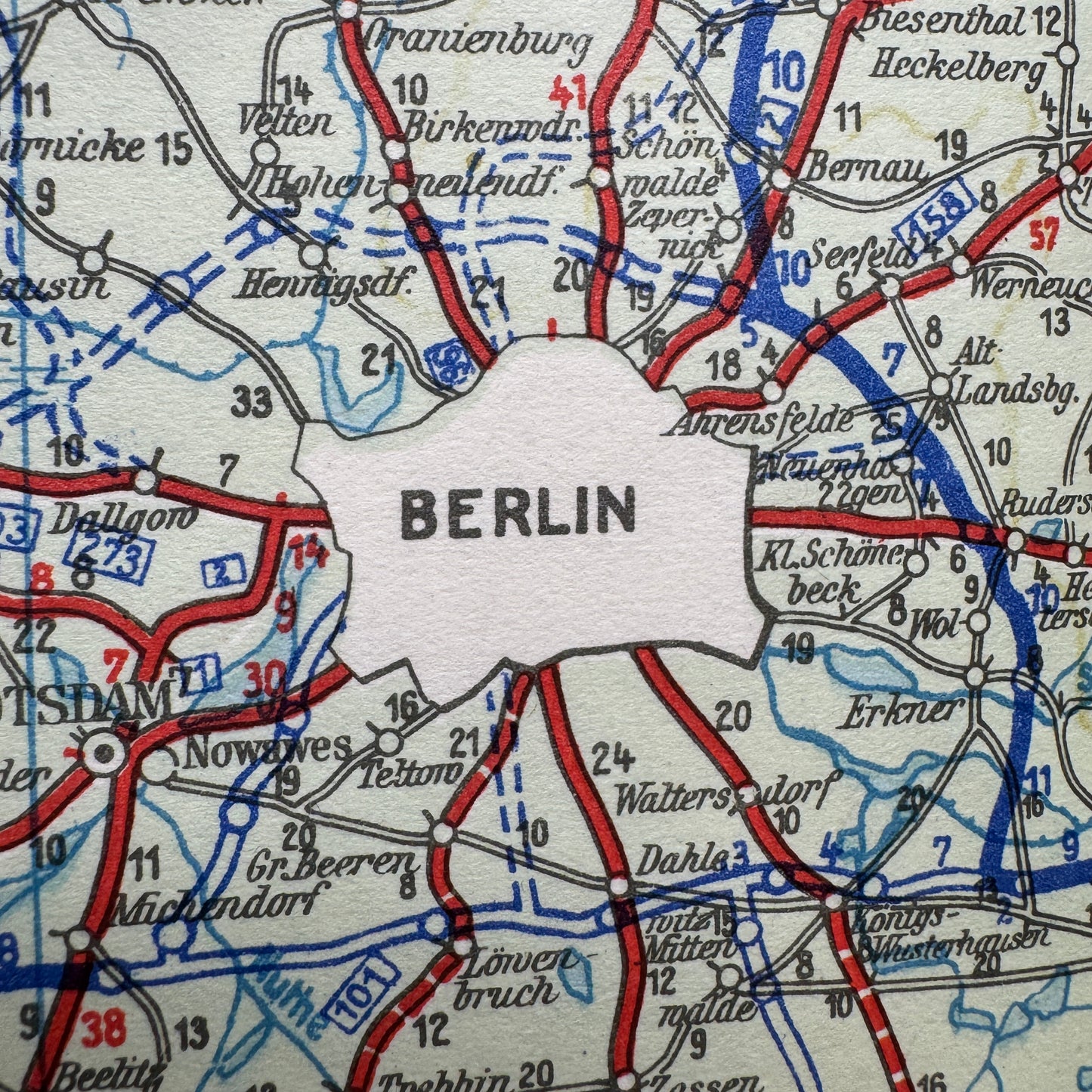 WW2 original artifact – Strassen Zustands Karte DDAC 1938 – interior page