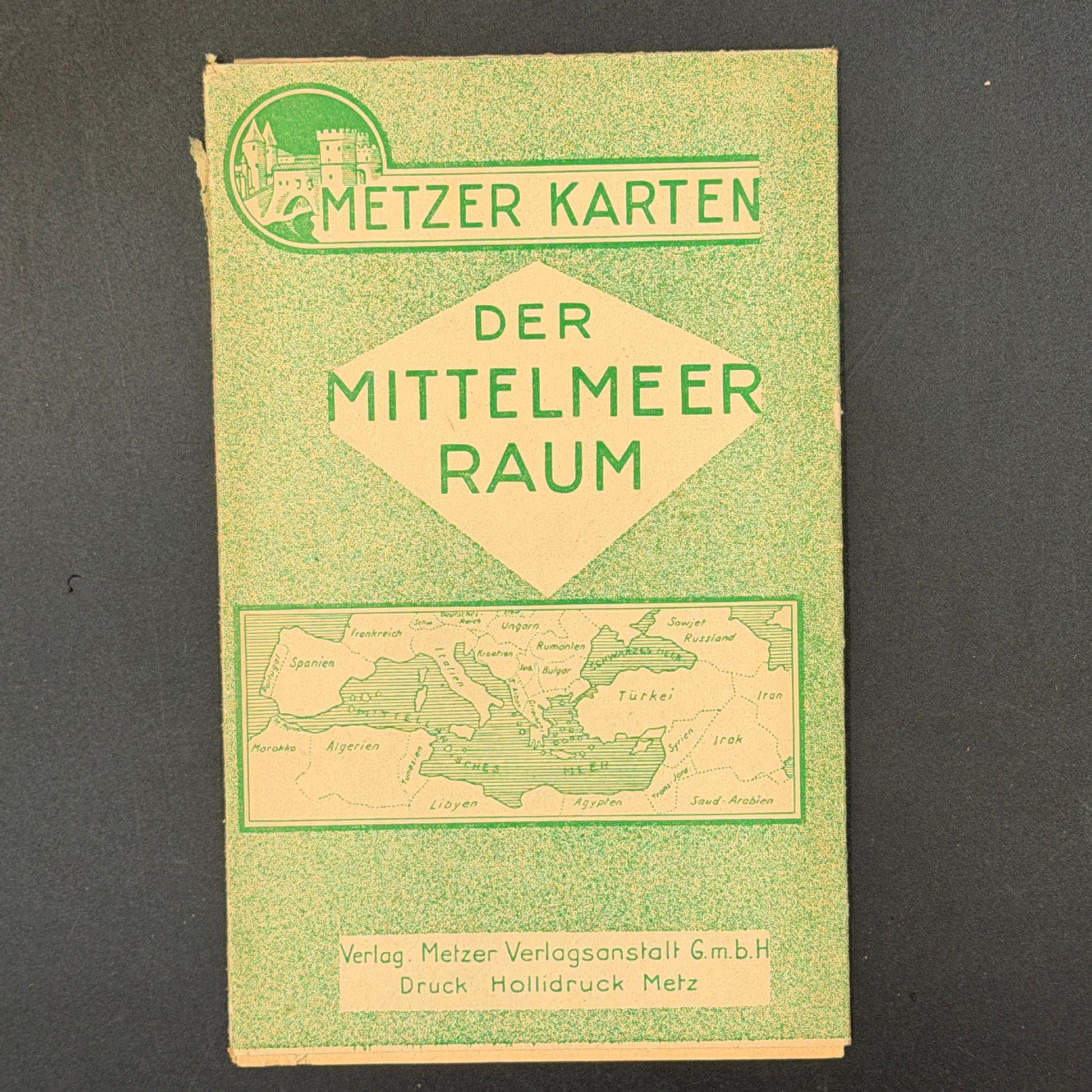 WW2 original artifact – Der Mittelmeer Raum 1943 – AxisArtifacts