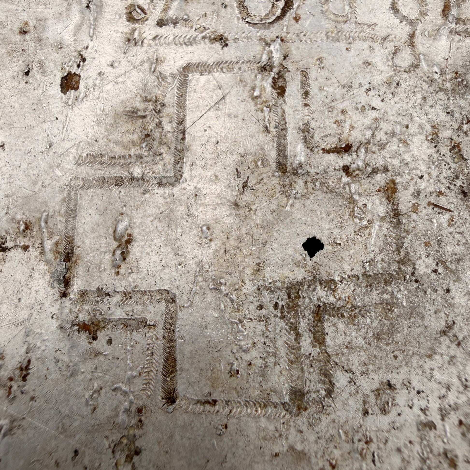 WW2 original artifact – German messkit lid with insription "Jäger" – interior title page