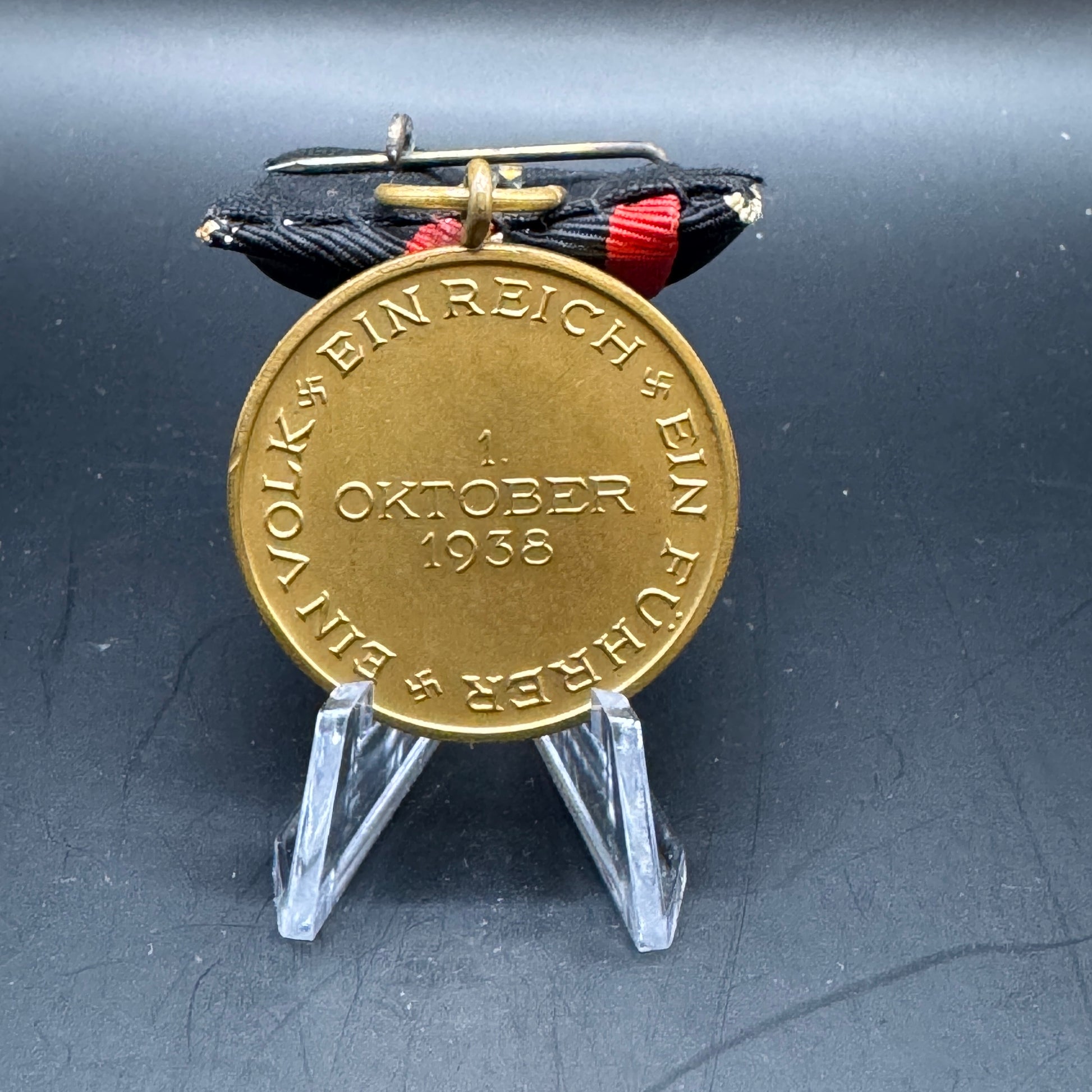 WW2 original artifact – Anschluss einzelspange Sudetenland – interior title page