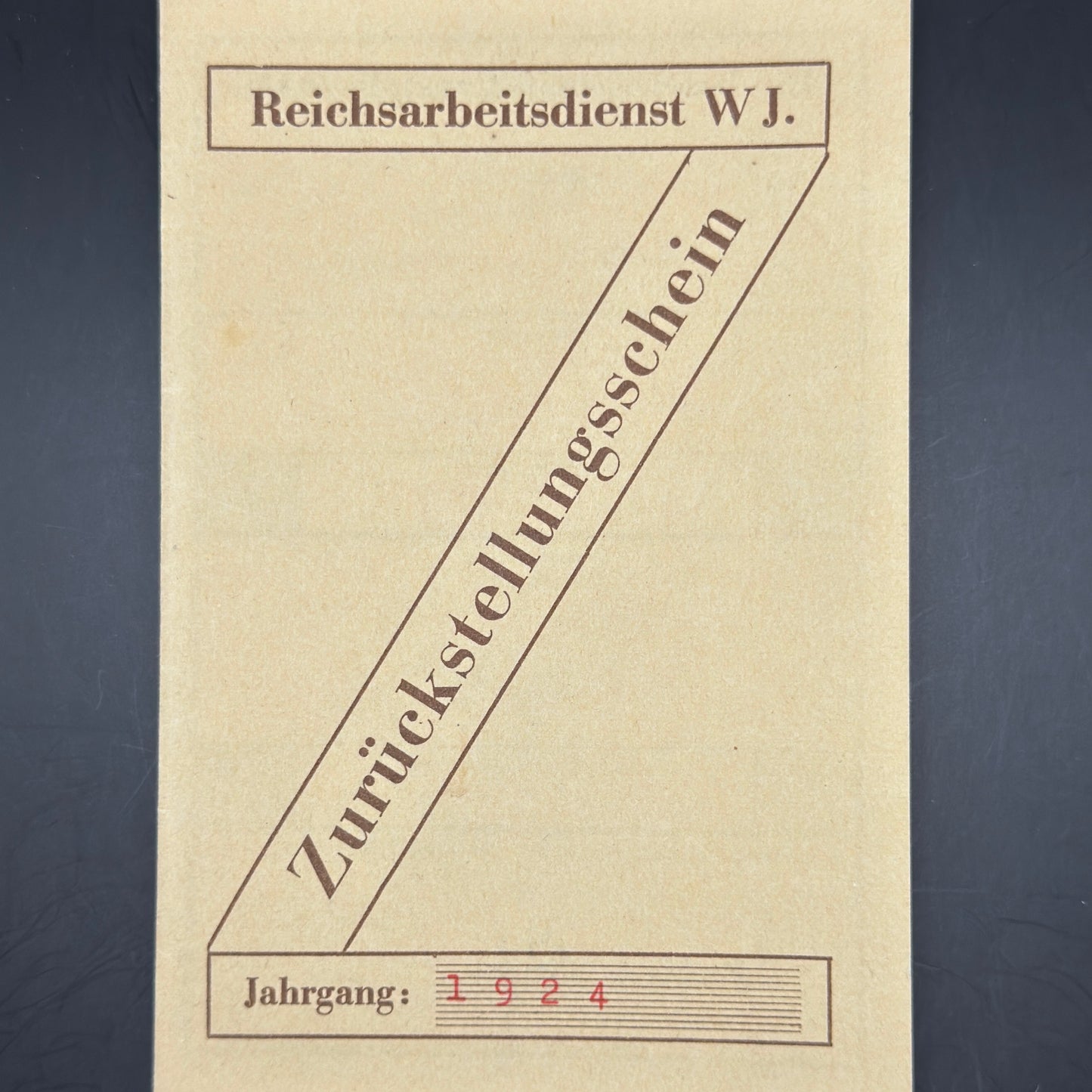 WW2 original artifact – Zurückstellungsschein RAD Weibliche Jugend – AxisArtifacts