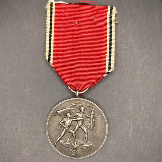 WW2 original artifact – Anschluss Medal (Austria Annexation) with Original Ribbon – AxisArtifacts