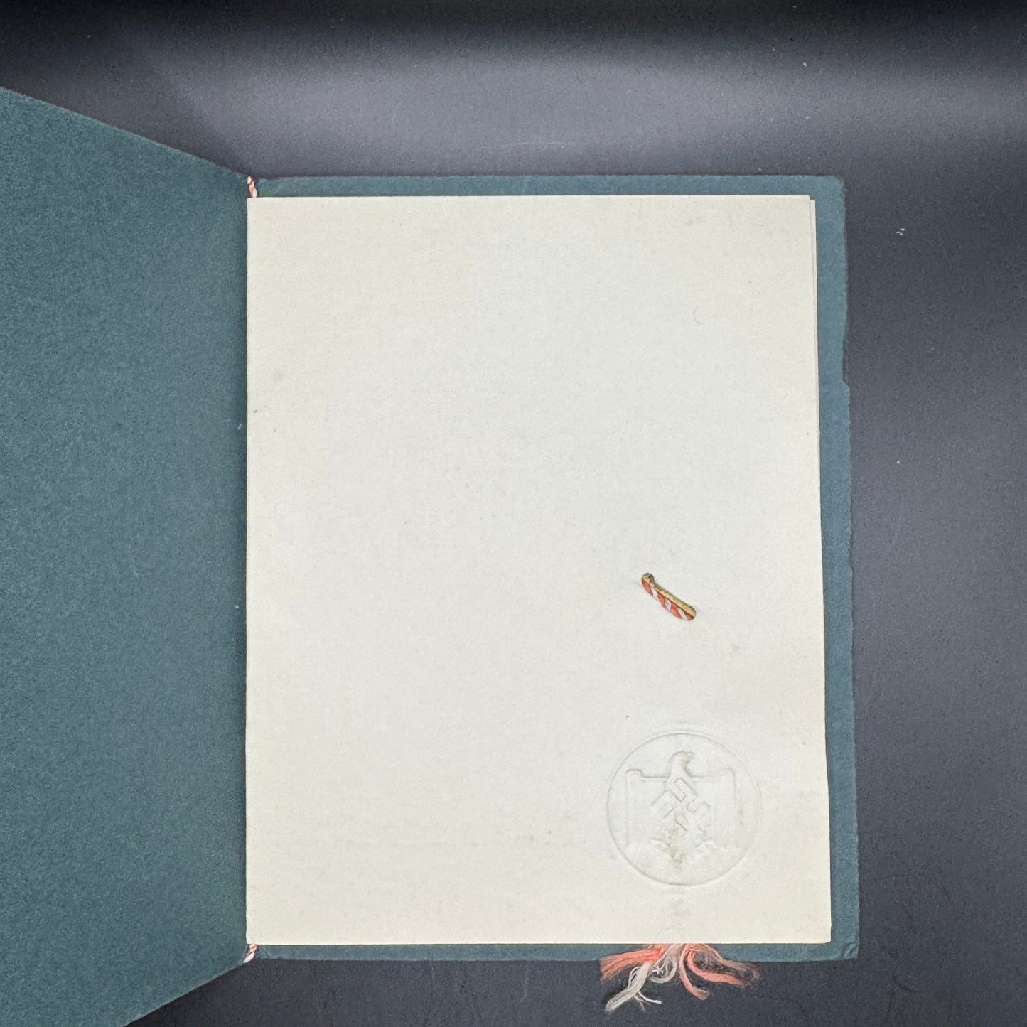 WW2 original artifact – German NSRL Sports Certificate – interior page