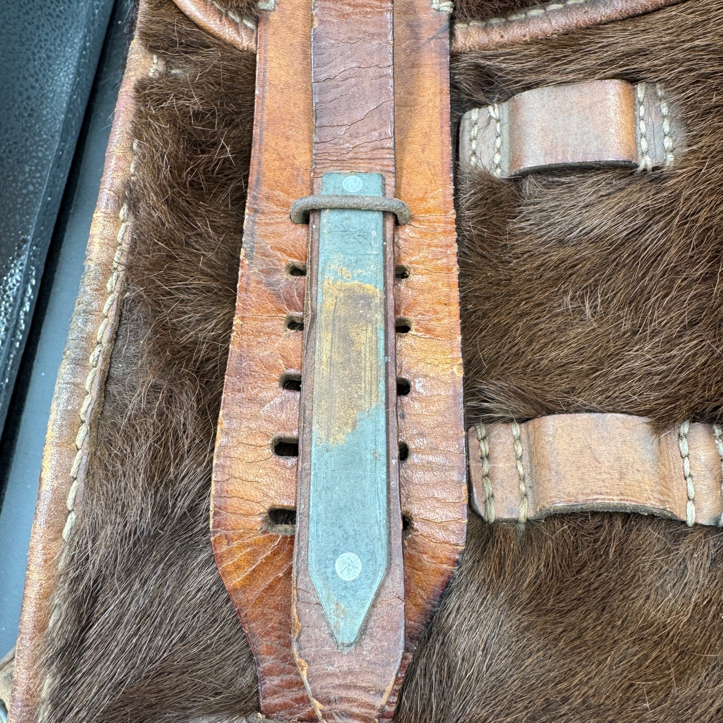 WW2 original artifact – Rare unissued signal troops tornister or Fernsprechtornister marked fuq 1942 – interior page