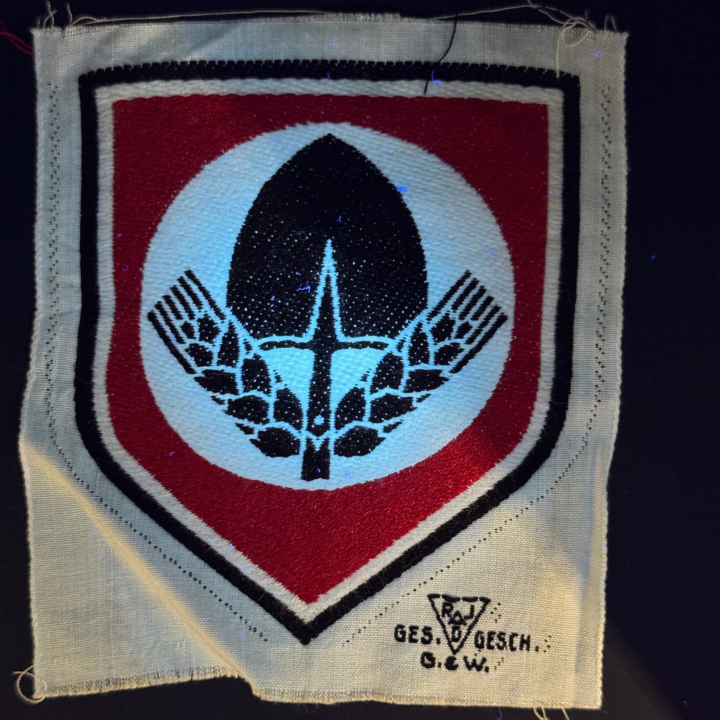 WW2 original artifact – Unissued Original Third Reich RAD (German Labor Service) Small Sports Patch – interior page