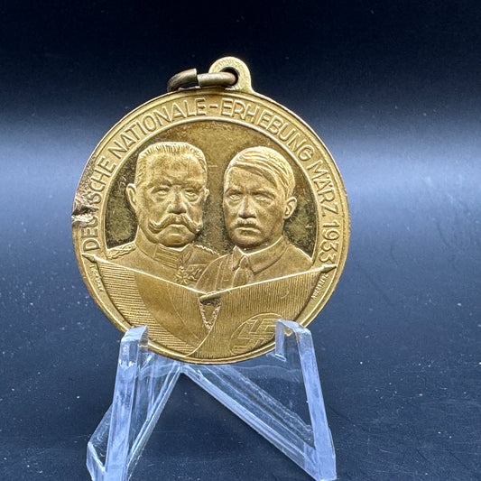 WW2 original artifact – RARE! Patriotic commemorative-medal (Veranstaltungsplakette) – interior detail