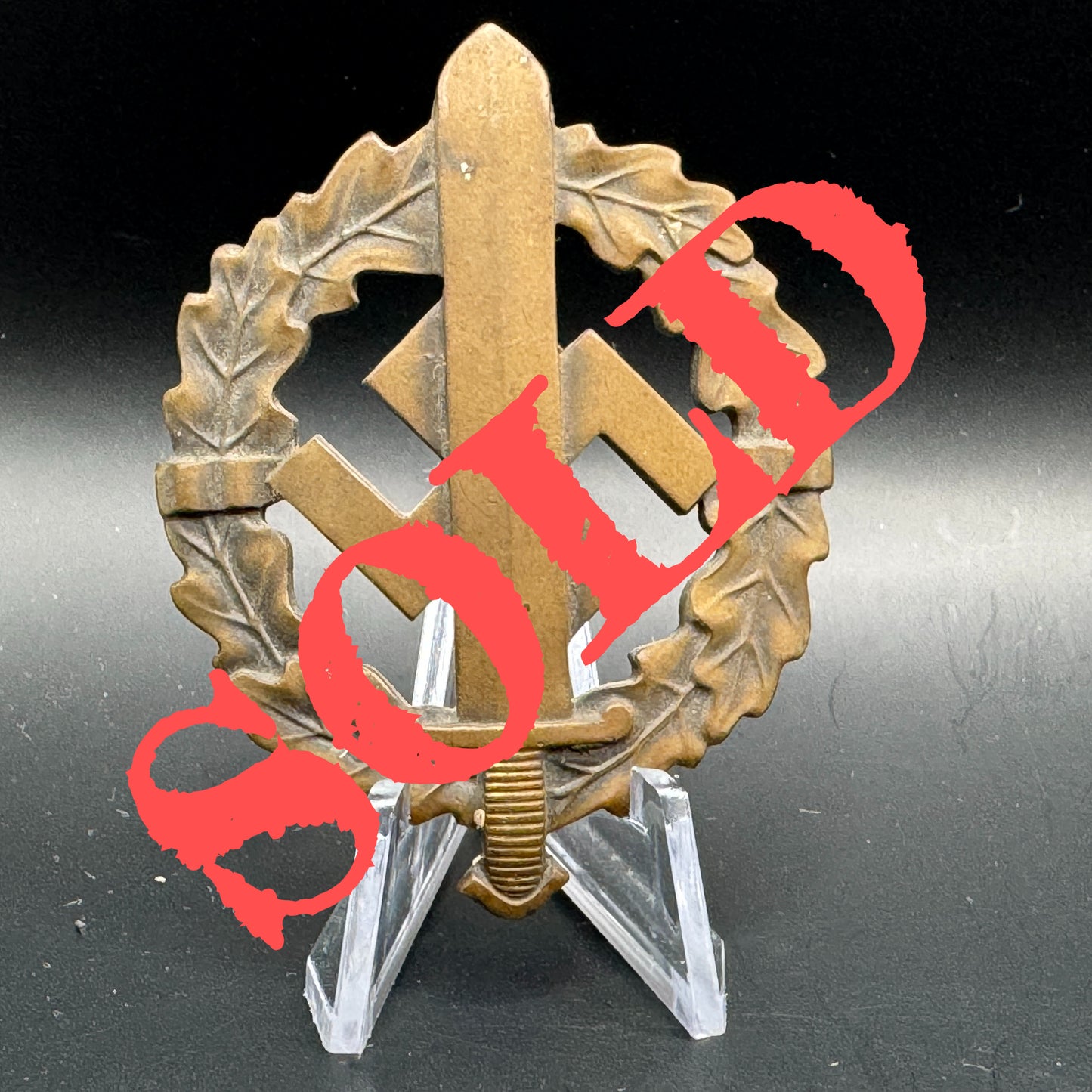 WW2 original artifact – SA Sportabzeichen in bronze Numbered! (L.Chr. Lauer) – AxisArtifacts