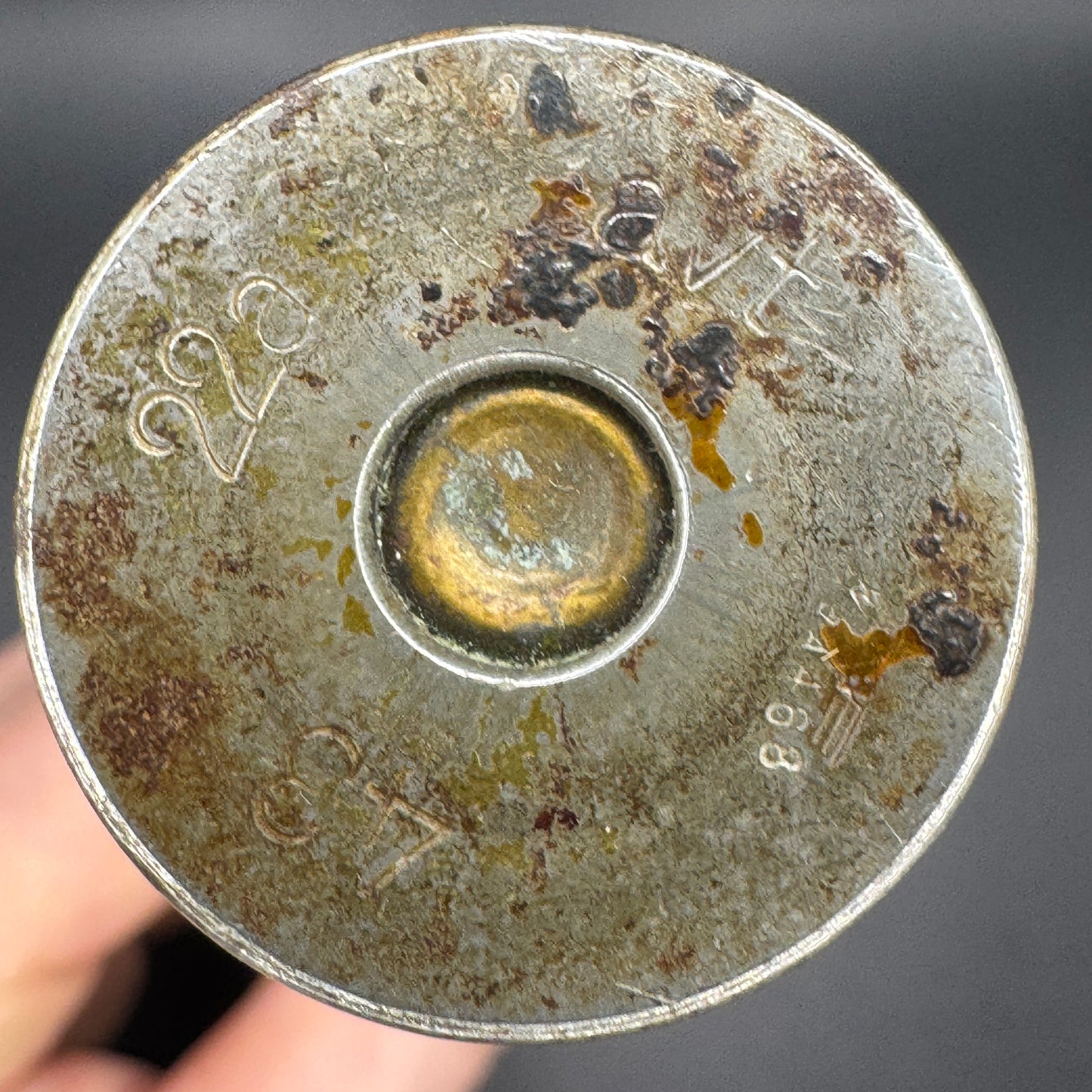 WW2 original artifact – 20mm FLAK High-Explosive Round with Dissected Tracer – interior page