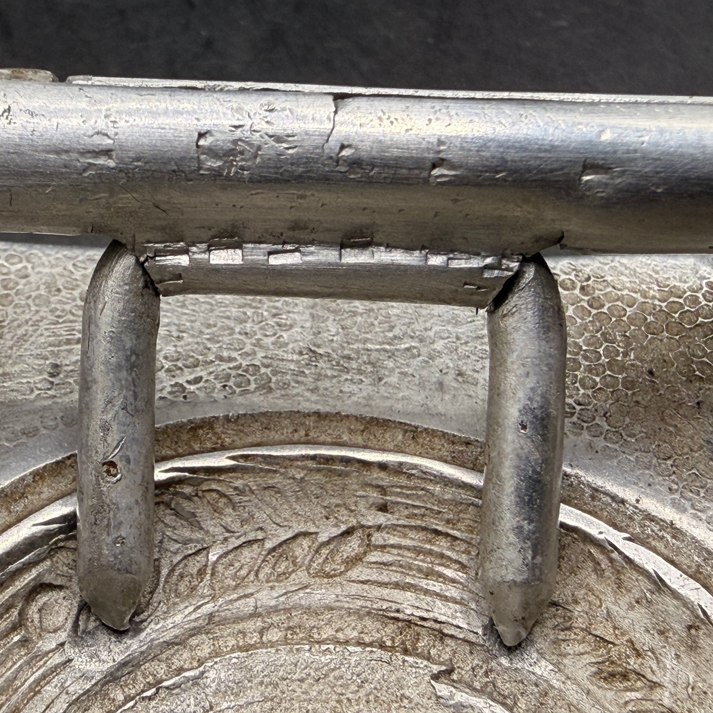 WW2 original artifact – Denazified RAD Belt Buckle (Herman Aurich 1937) with Original 95 cm Leather Belt – interior page