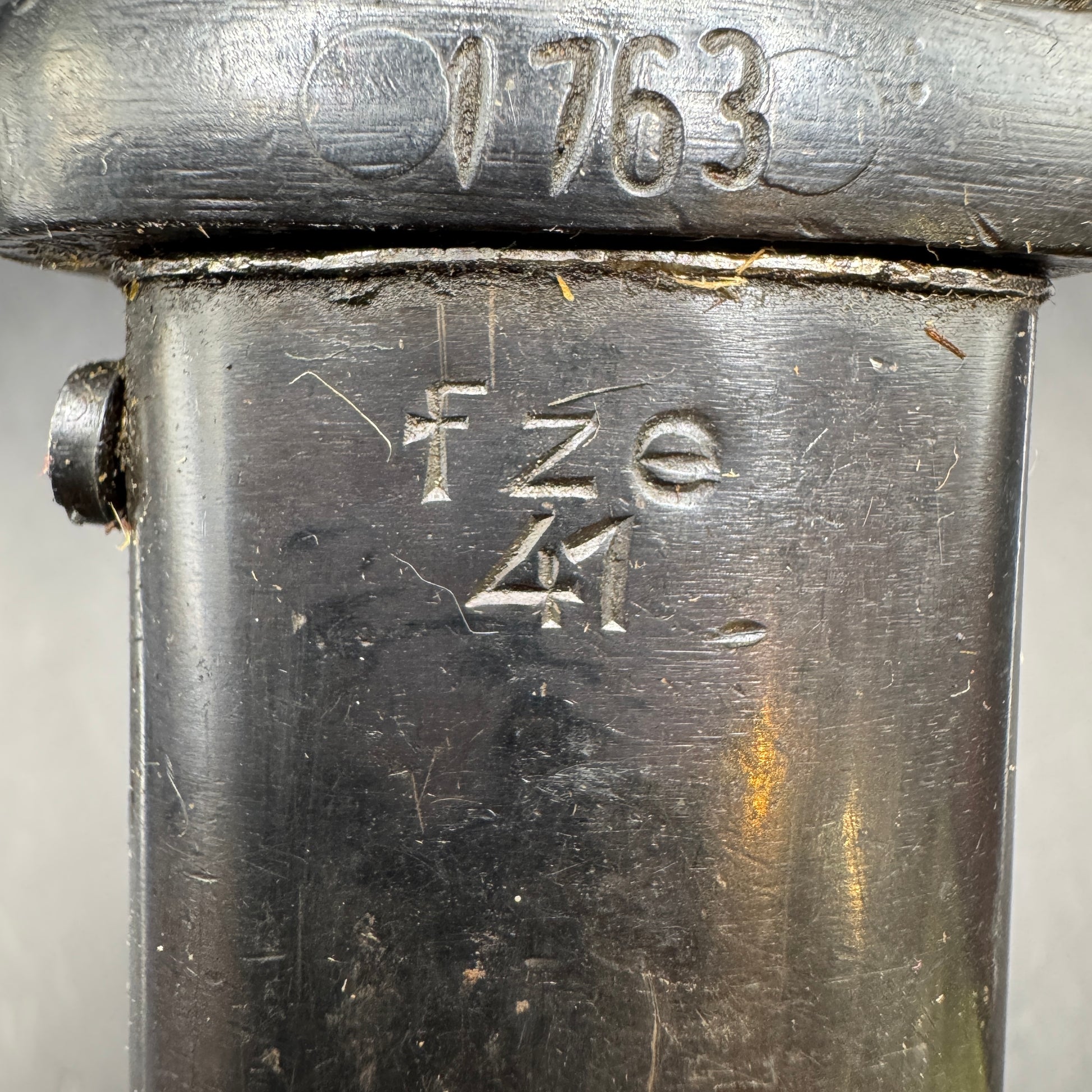 WW2 original artifact – Almost Mint K98 Bayonet with frog – interior page