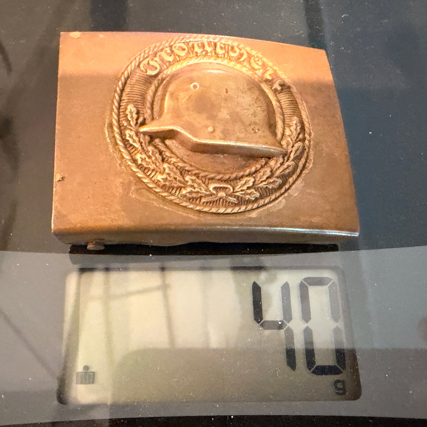 WW2 original artifact – Belt buckle & belt Frontheil – Stahlhelm Bund – interior page