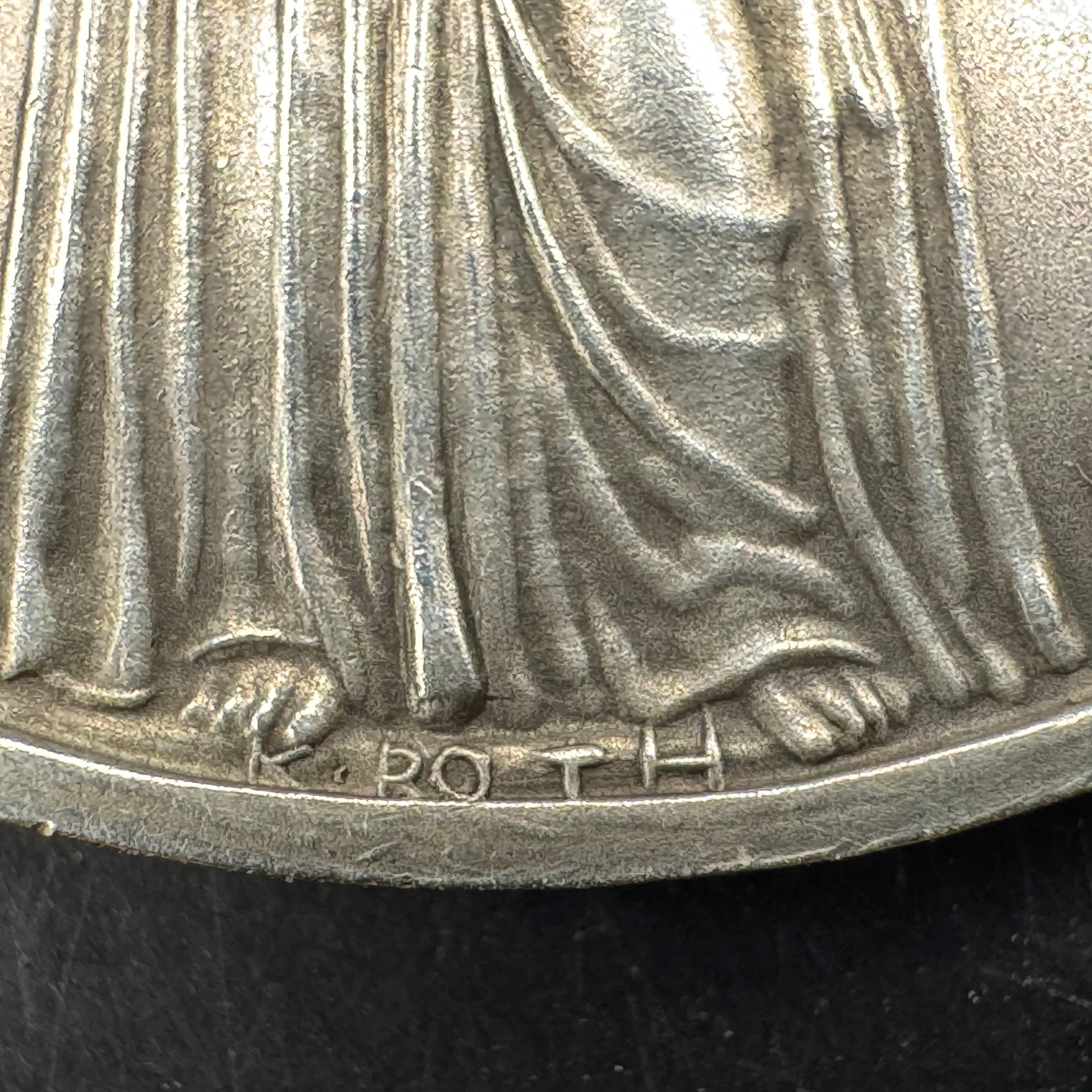 WW2 original artifact – 1936 Berlin Olympics Commemorative Medallion in Silver – interior page