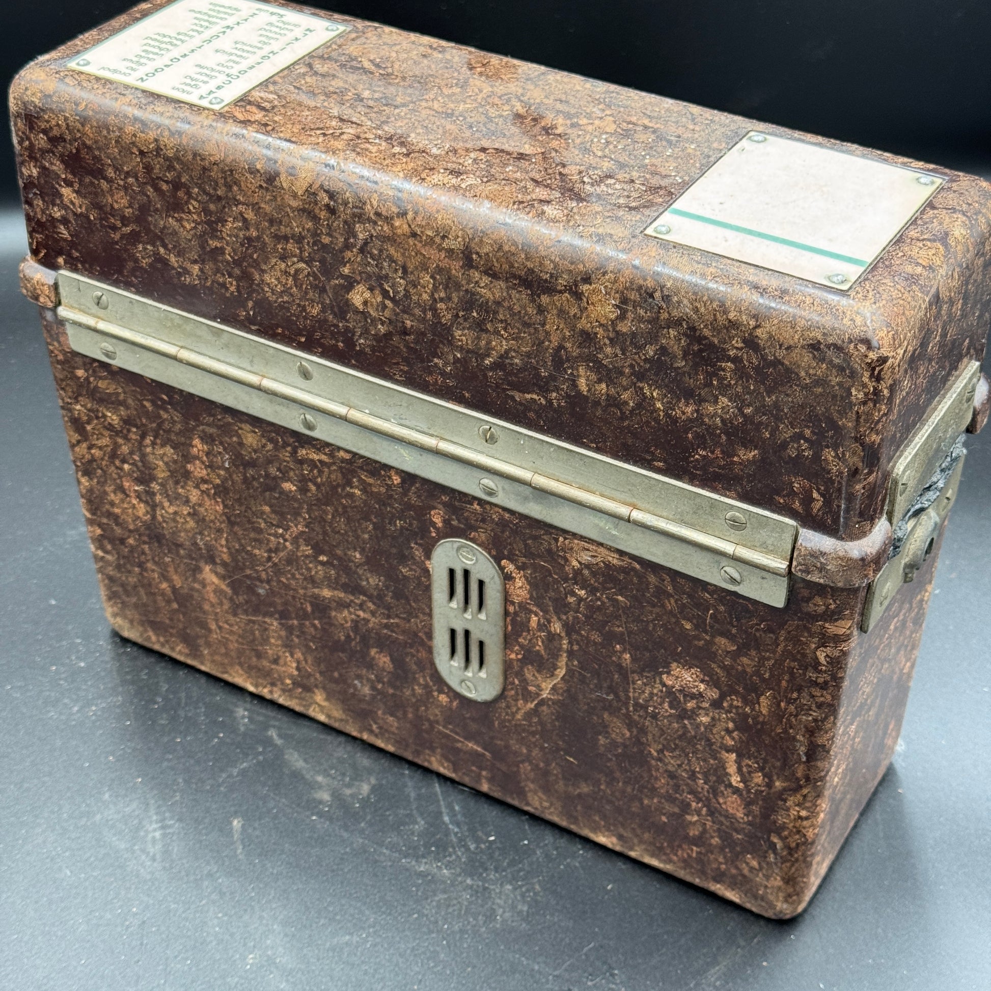 WW2 original artifact – Telephone box bakelite 1943 – interior page