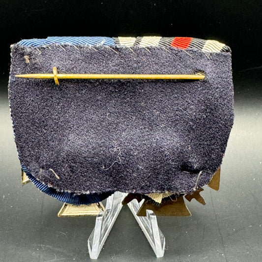 WW2 original artifact – 2-Medal Bar: Treue Dienst Medal & Hindenburg Cross for Combatants – interior detail