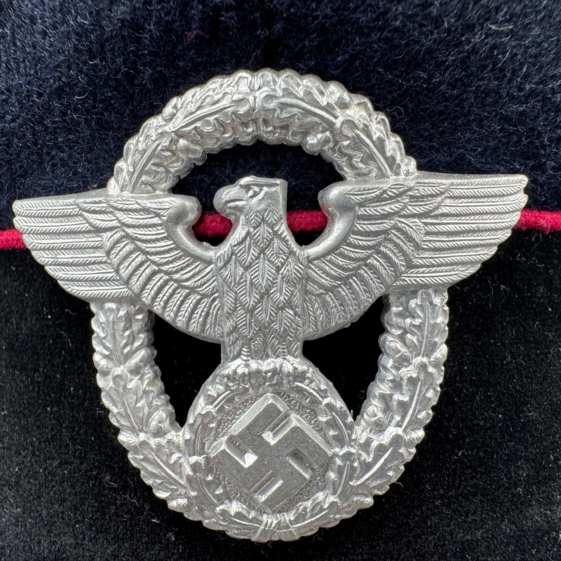 WW2 original artifact – Visor Cap for Officer from Feuerschutzpolizei – interior page