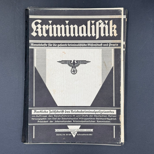 WW2 original artifact – SS Kriminalistik 1939 – AxisArtifacts