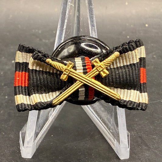 WW2 original artifact – Pre-WWII German 2-Position Button Hole Ribbon, 1914 Iron Cross – AxisArtifacts