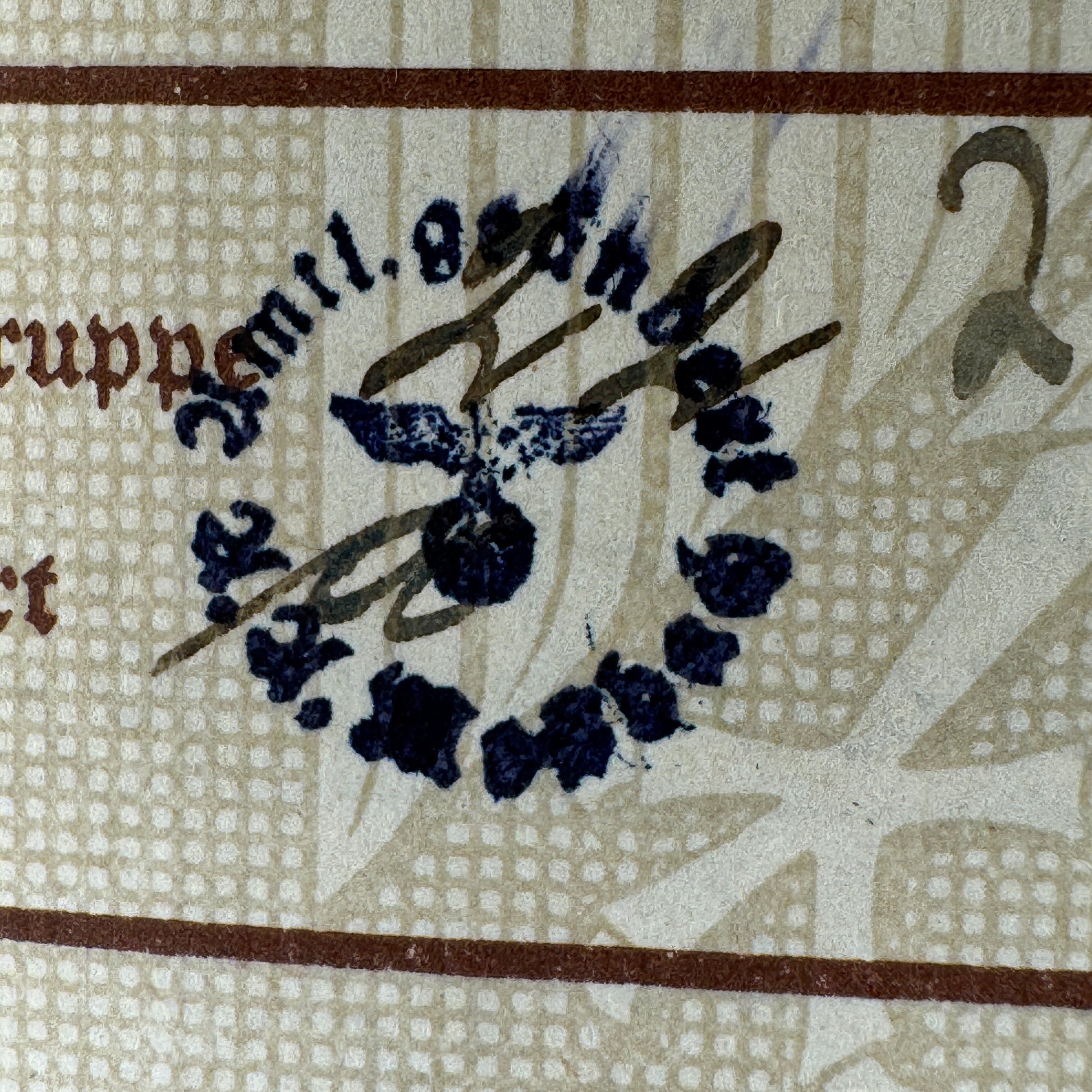 WW2 original artifact – Arbeitsbuch 1936 – interior page