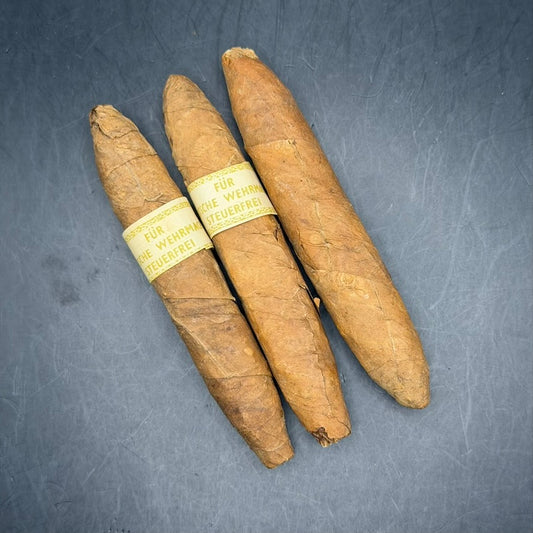 WW2 original artifact – Set of 3 Original WWII Wehrmacht “Steuerfrei” Cigars – Rare Complete Lot – AxisArtifacts