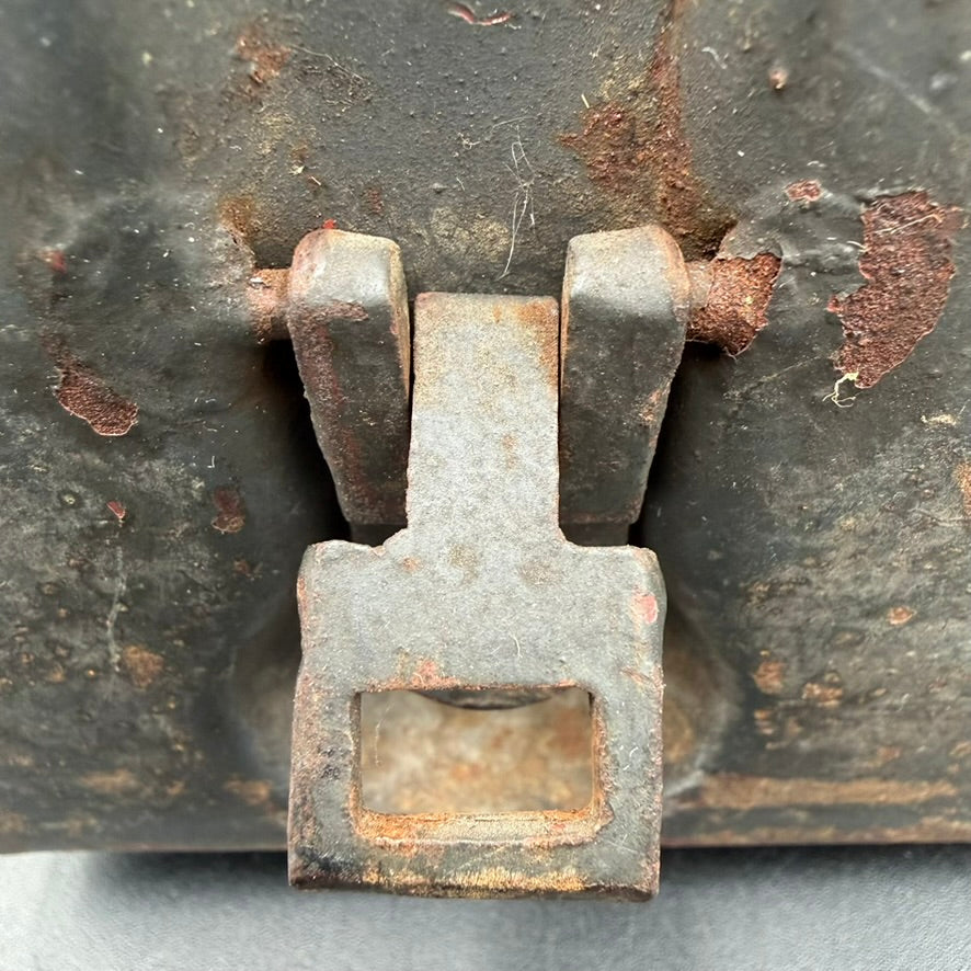 Original latch mechanism on WW2 German medical box