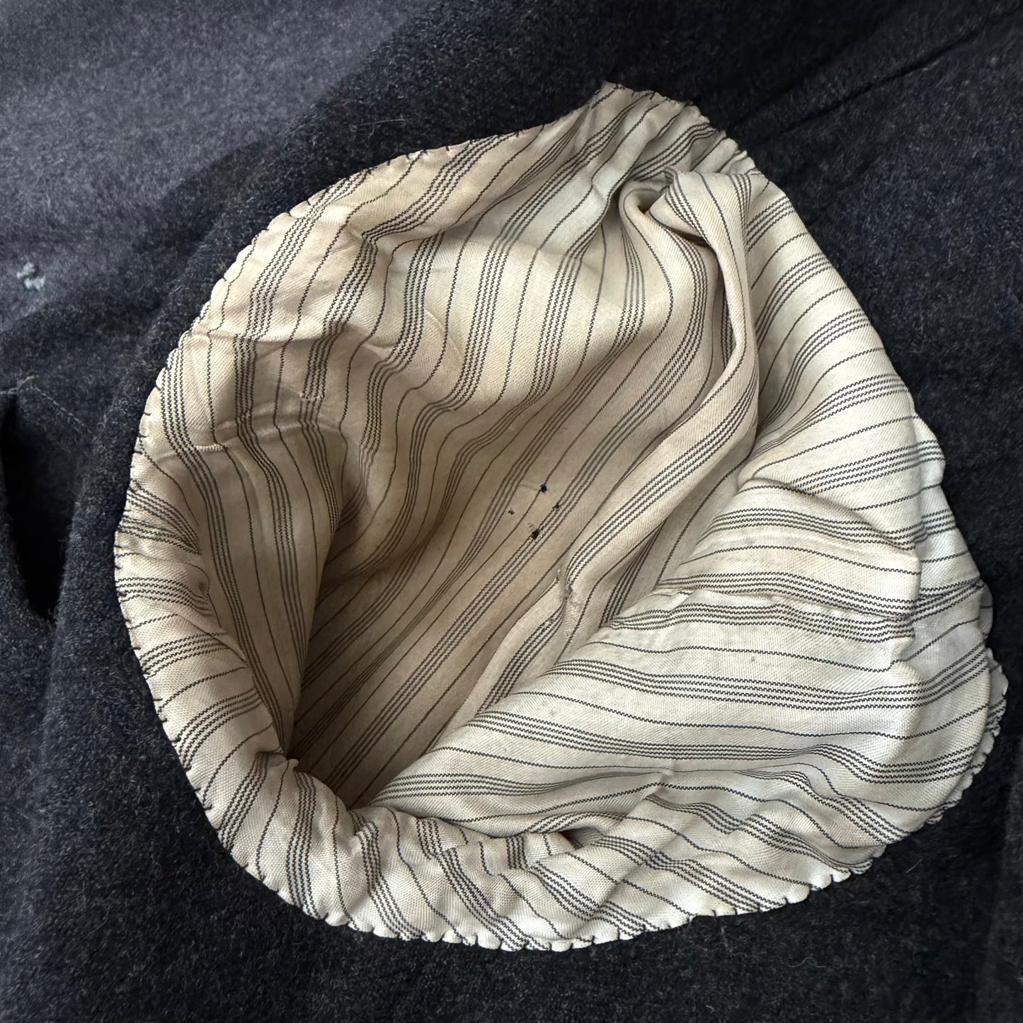 Original interior lining of WWII German private purchase coat with minor moth holes