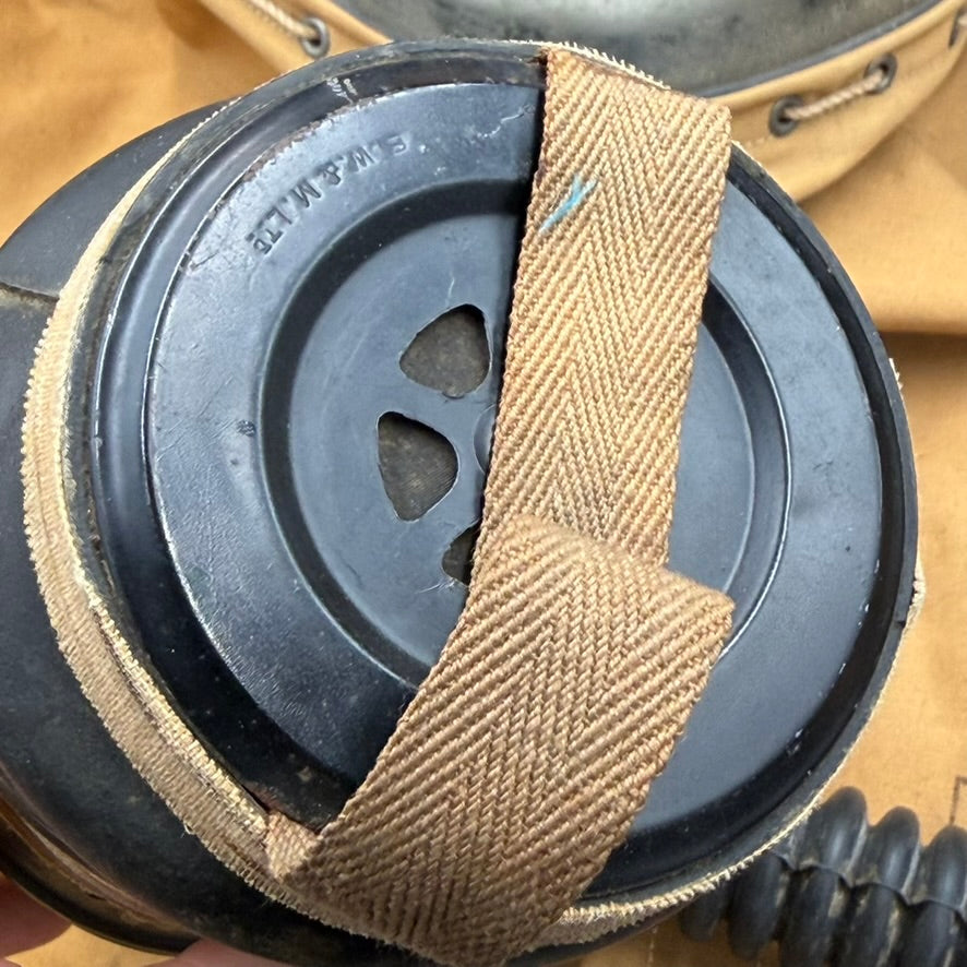 Detail of original respirator intake vents on British WWII Hospital Respirator gas mask