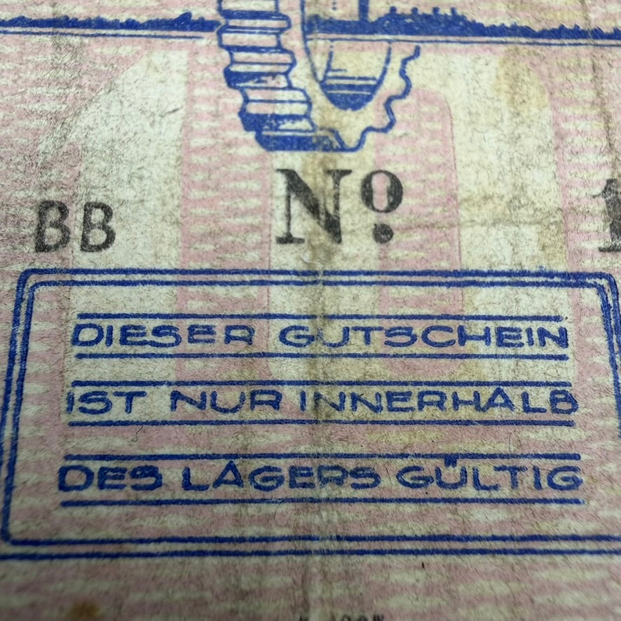 Serial number 1402 Westerbork banknote