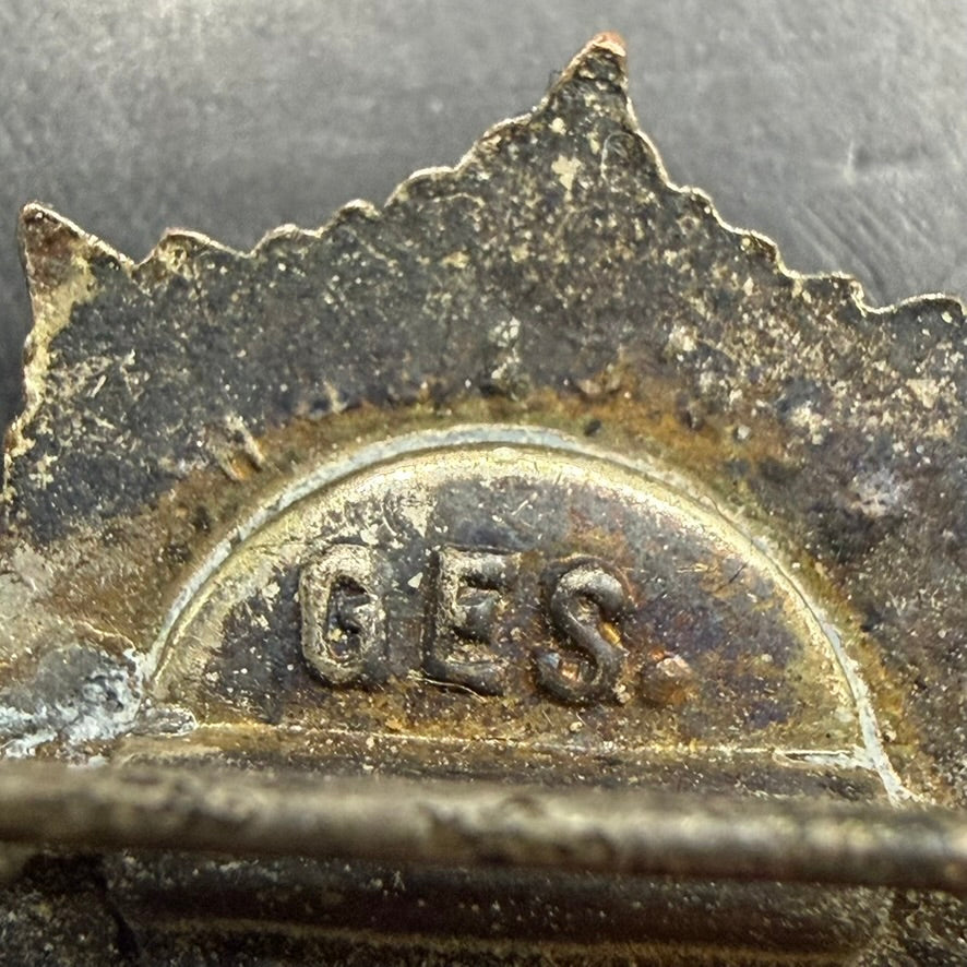 Close up Ges Gesch maker mark Aurich Dresden RLB badge