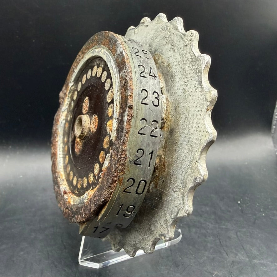 Original WWII German Enigma machine rotor with numbered alphabet ring