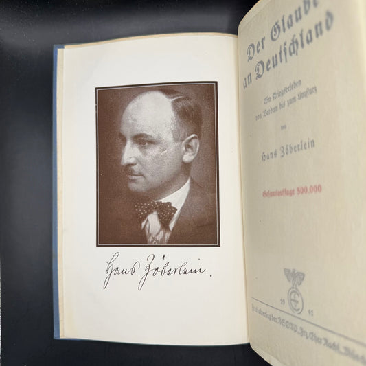 Author portrait Hans Zöberlein inside the book