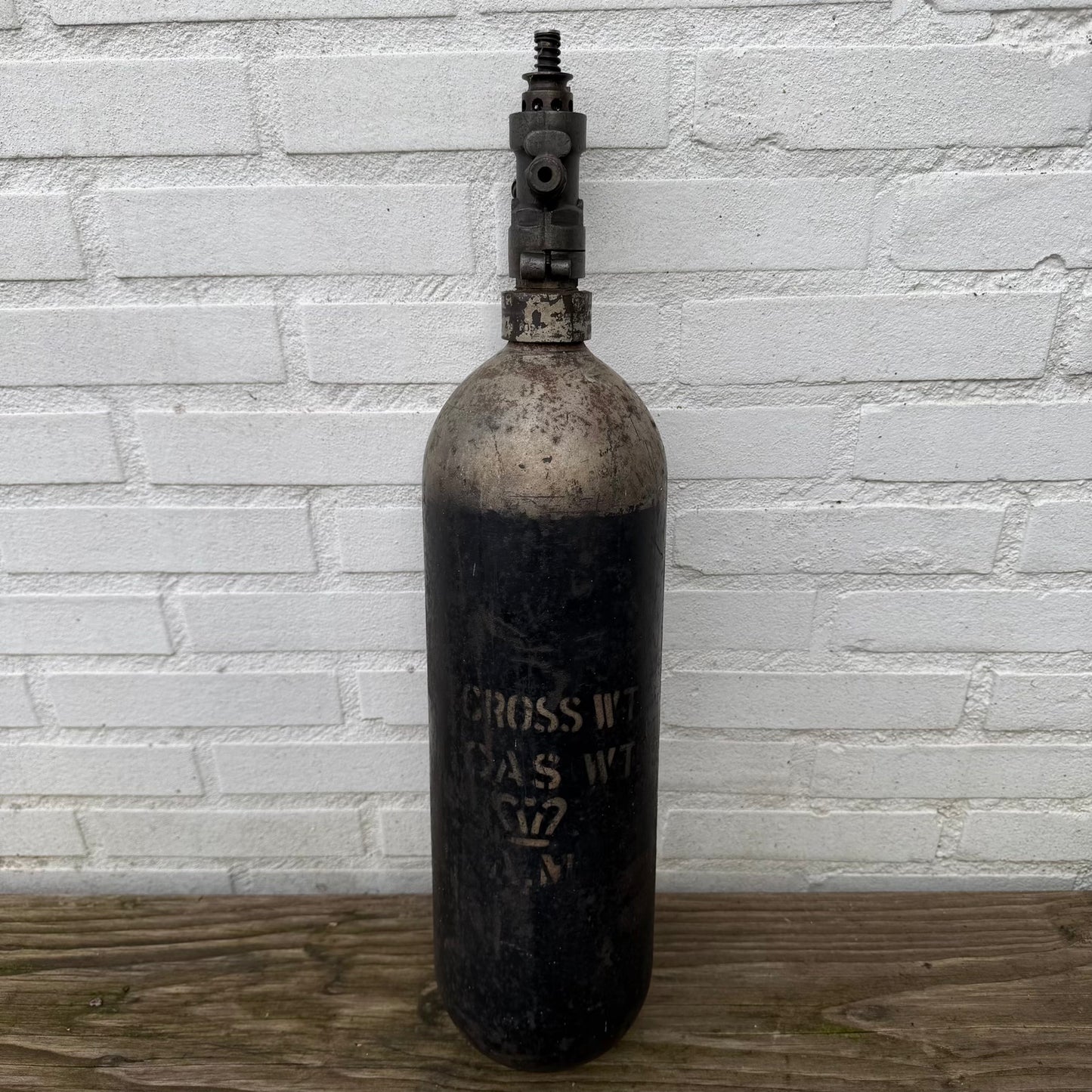 WWII RAF CO₂ aircraft fire extinguisher with visible Air Ministry crown stamp on bottle