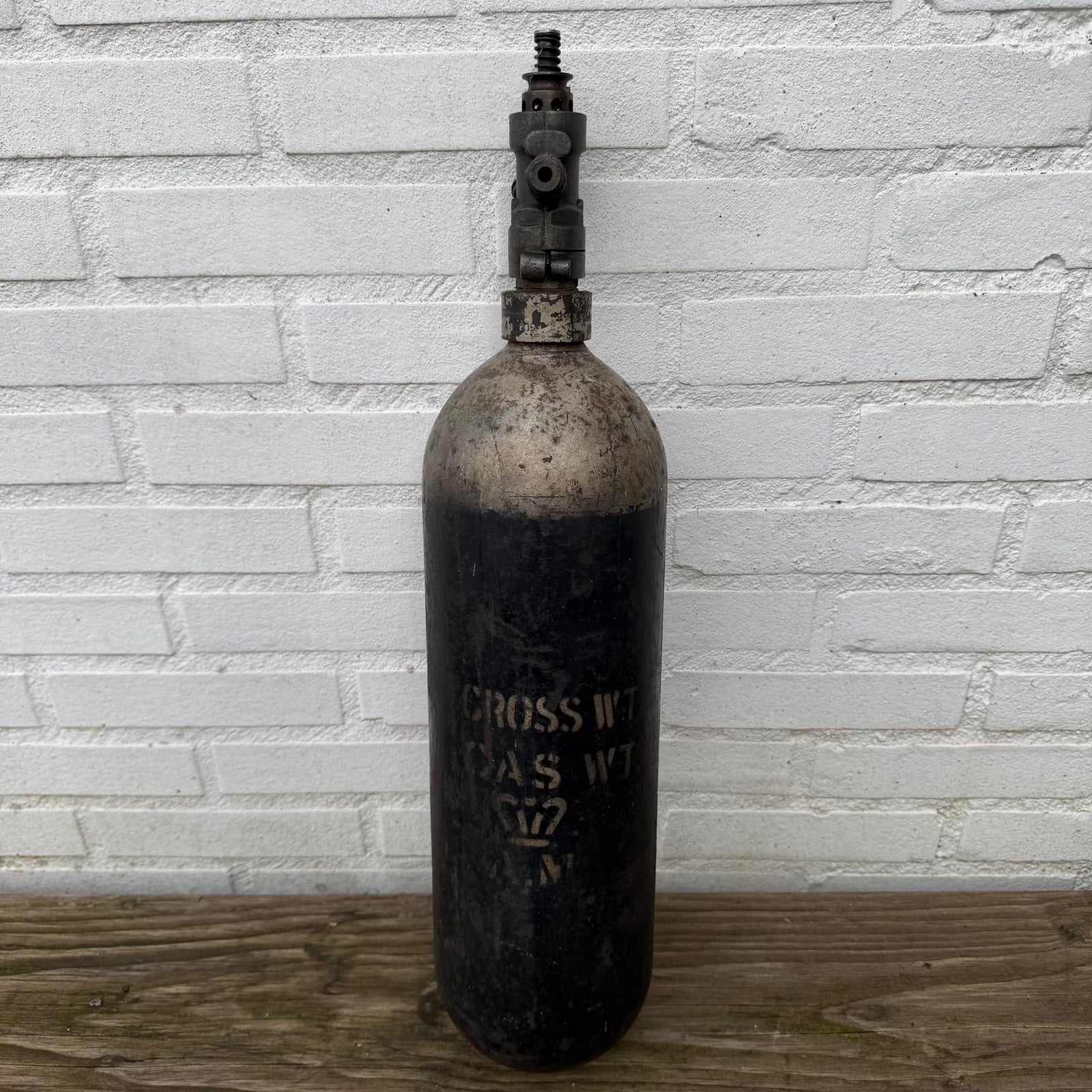 WWII RAF CO₂ aircraft fire extinguisher with visible Air Ministry crown stamp on bottle