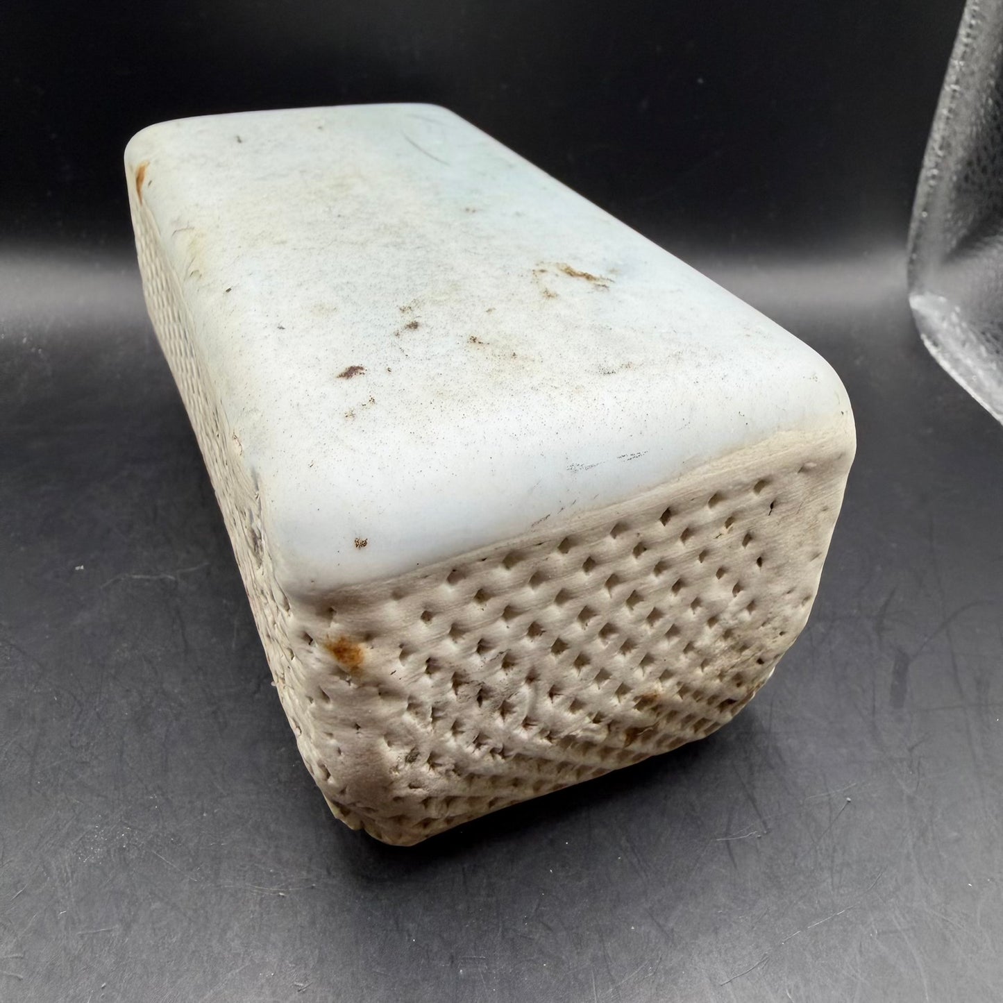 Side view of Luftwaffe airfield marker showing diamond grip pattern