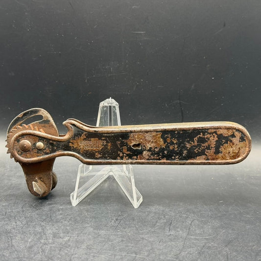 Original German pre-WWII adjustable can opener with toothed cutting wheel