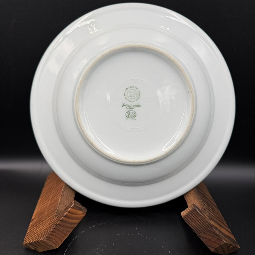 WW2 original artifact – WW2 “Schönheit der Arbeit” Deep Soup Plate – Hutschenreuther Selb Bavaria – 23.5 cm – Model des Amtes – interior title page