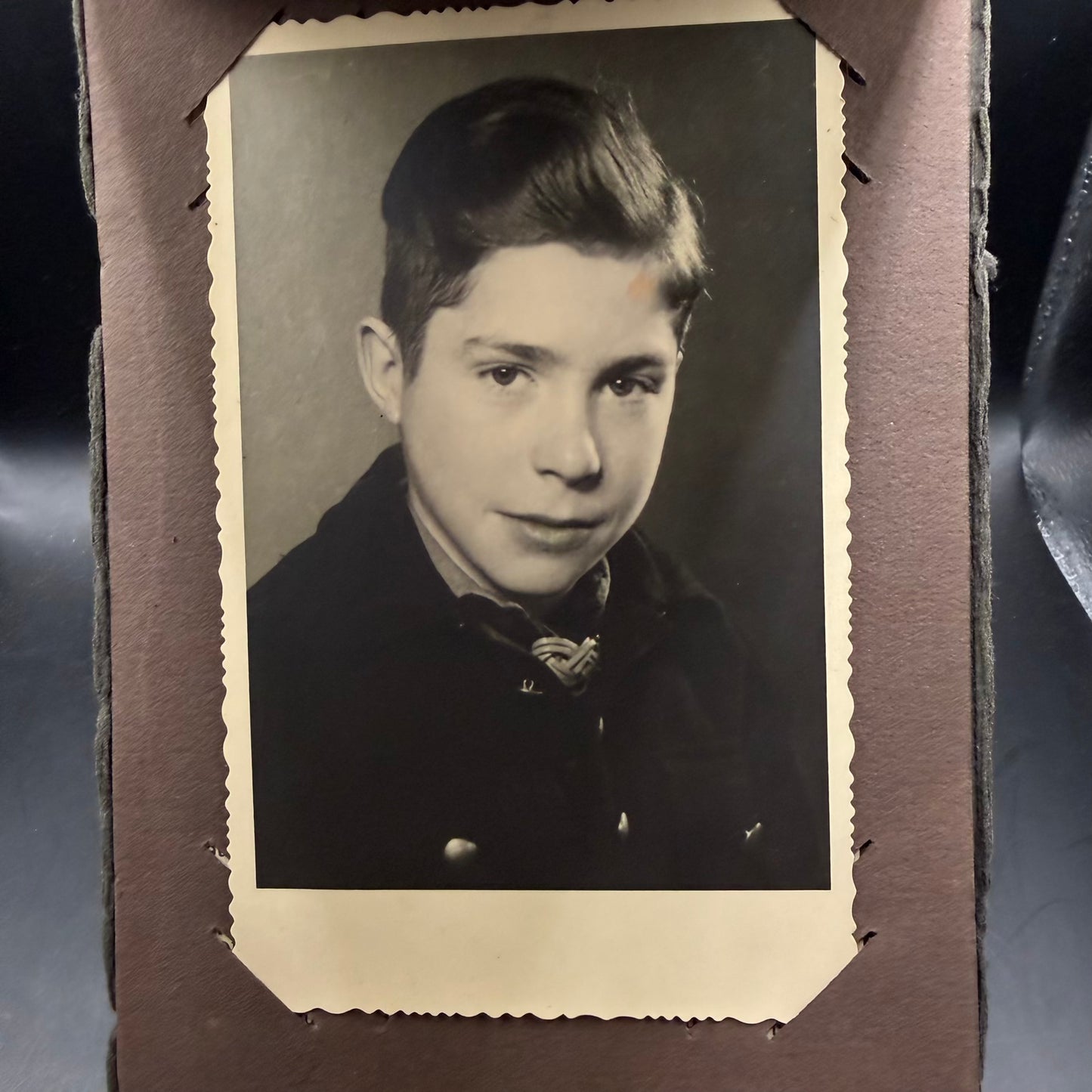 Portrait photograph of German boy during WWII KLV evacuation period