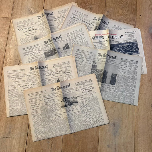 lot ww2 dutch newspapers nederlandsche arbeidsdienst nad occupation era