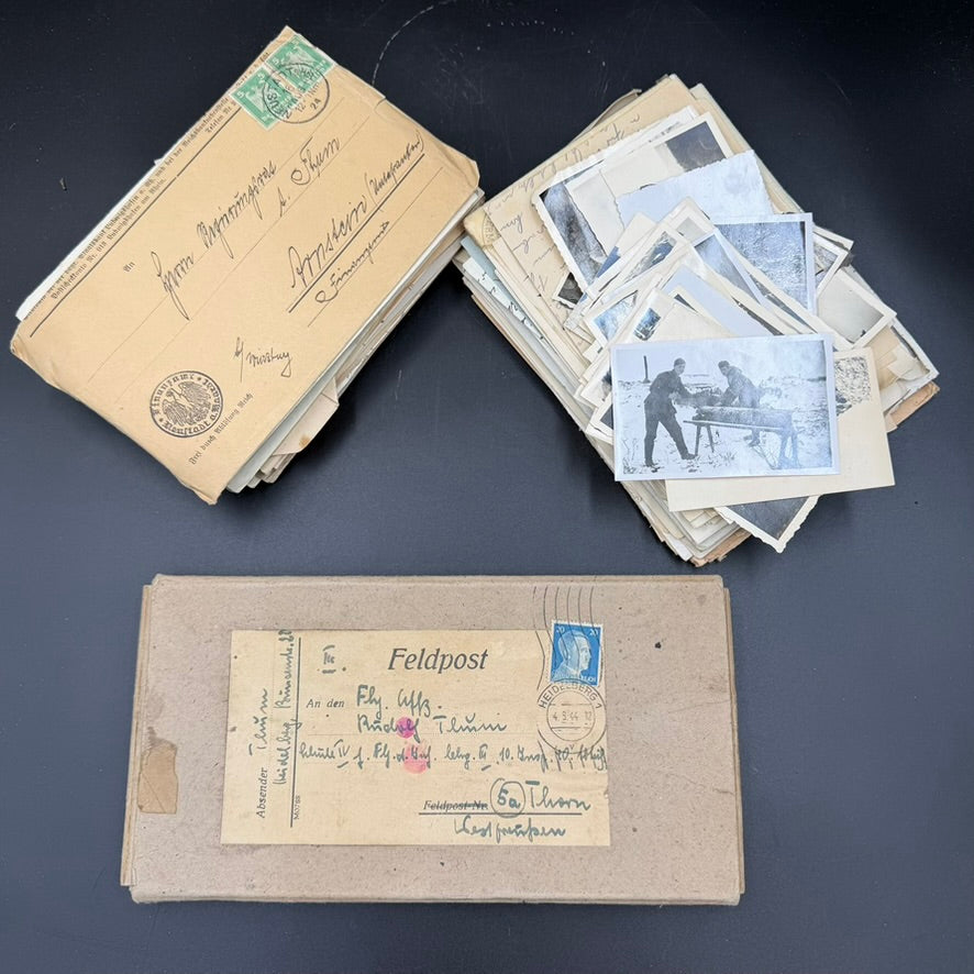WW2 German Feldpost archive of Rudolf Thum with letters, envelopes and photographs