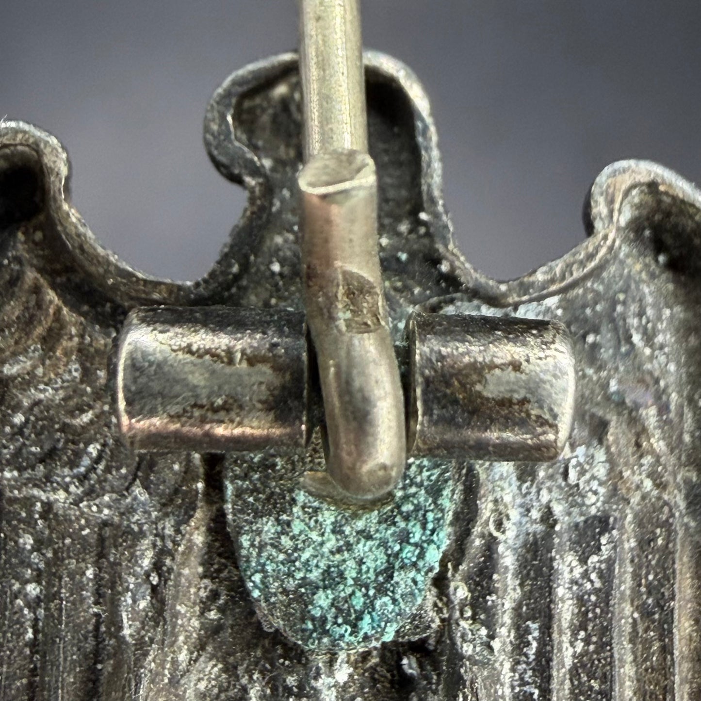 Detailed view of pin and catch mechanism, fully functional