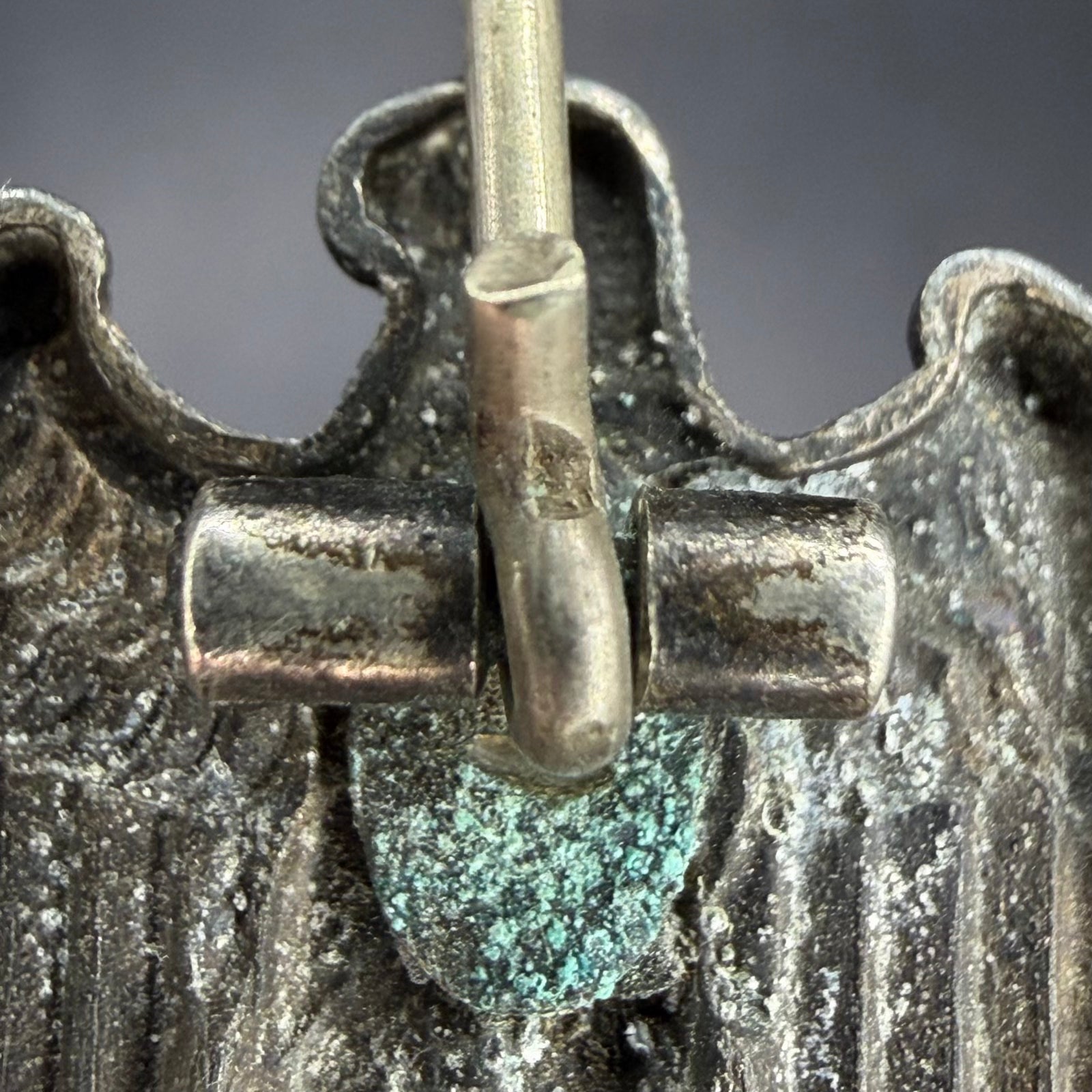 Detailed view of pin and catch mechanism, fully functional